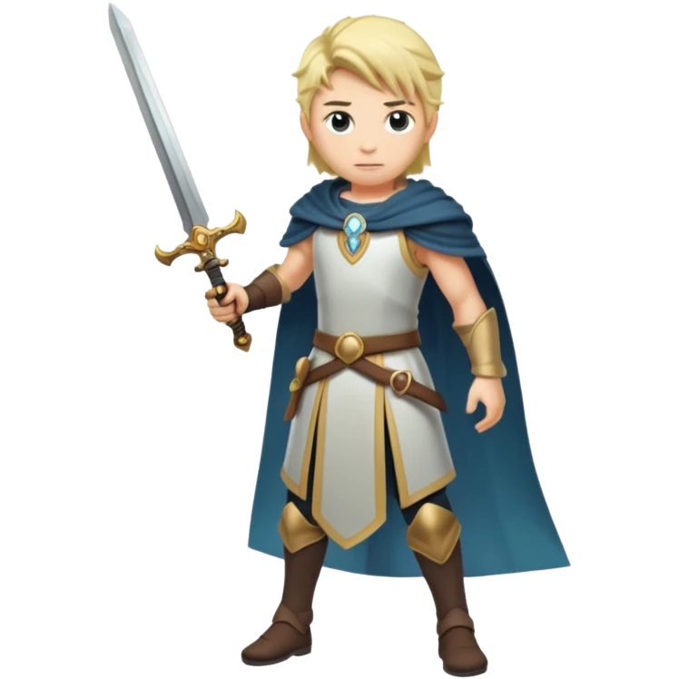 Aether (from Genshin Impact) with a sword (full body) emoji