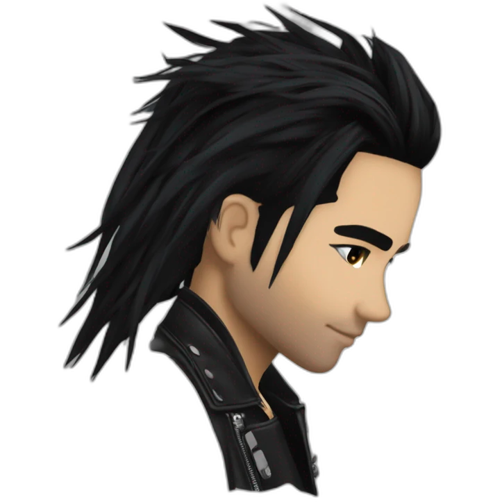 Bill Kaulitz black hair down emoji