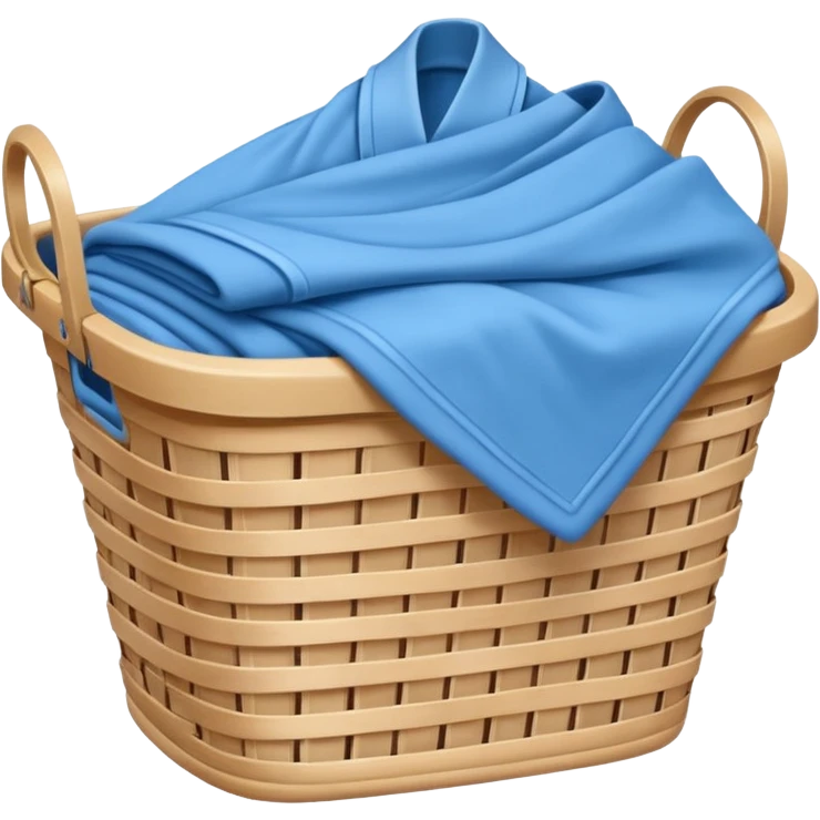 LAUNDRY BASKET WITH FOLDED blue CLOTHES emoji