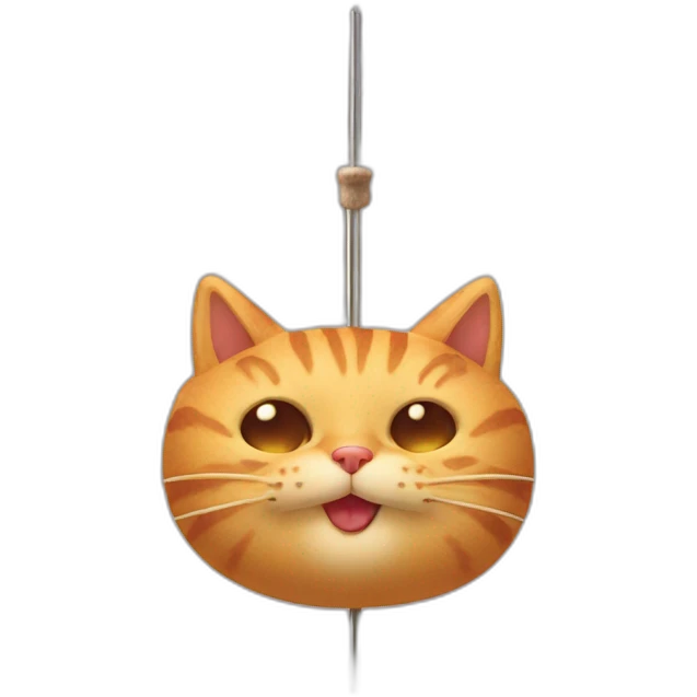 Cat cooked on a skewer emoji