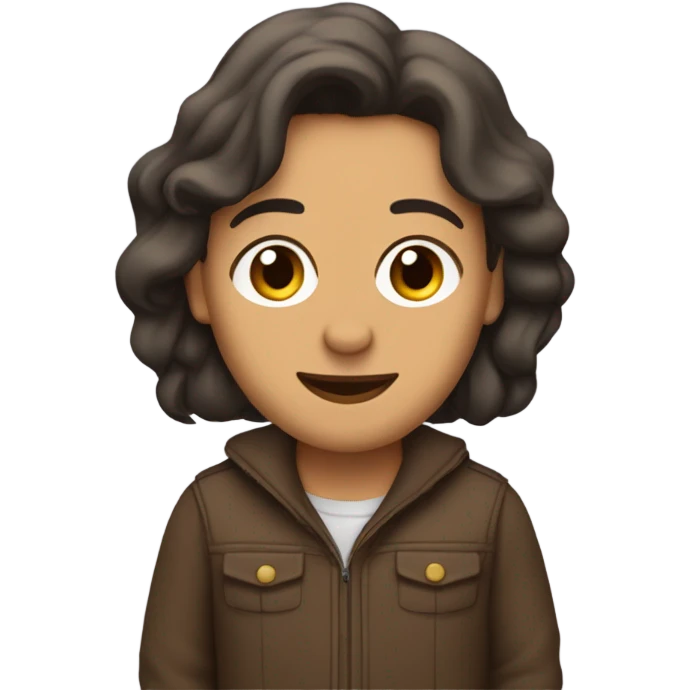 Hombre moreno, mujer mona y pero cocker  emoji