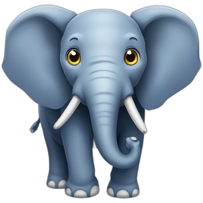 Éléphant avec des yeux coeur emoji