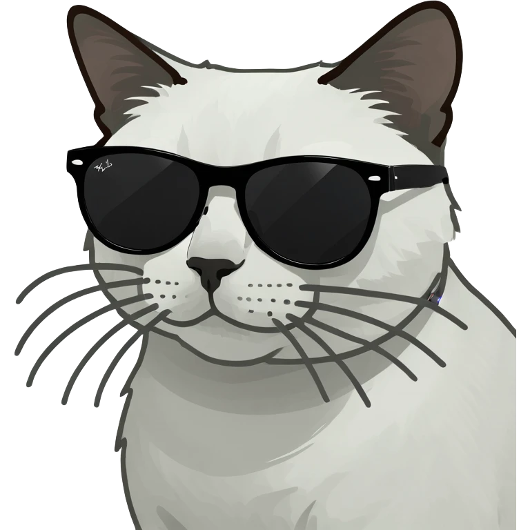 Cat wearing sunglasses emoji