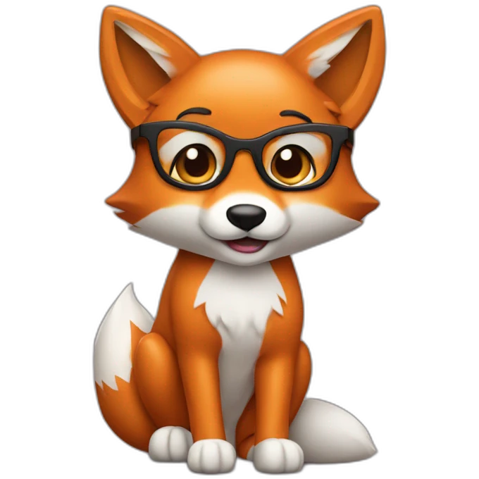 memoji fox on the laptop emoji