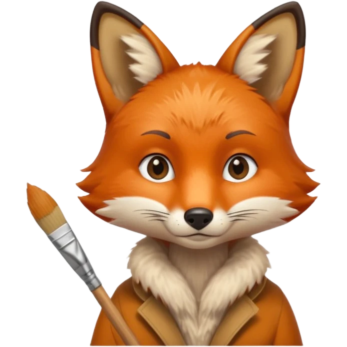 painter fox emoji