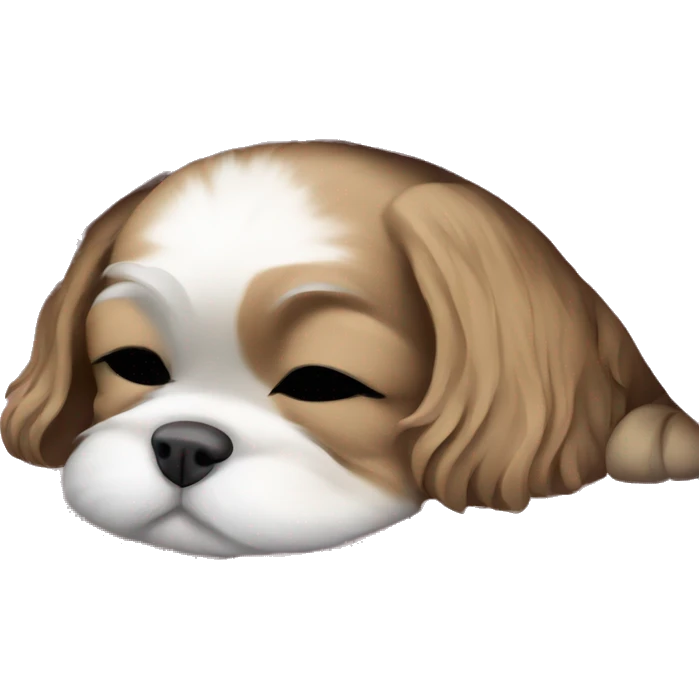 Shi - tzu puppy sleeping with a blanket emoji