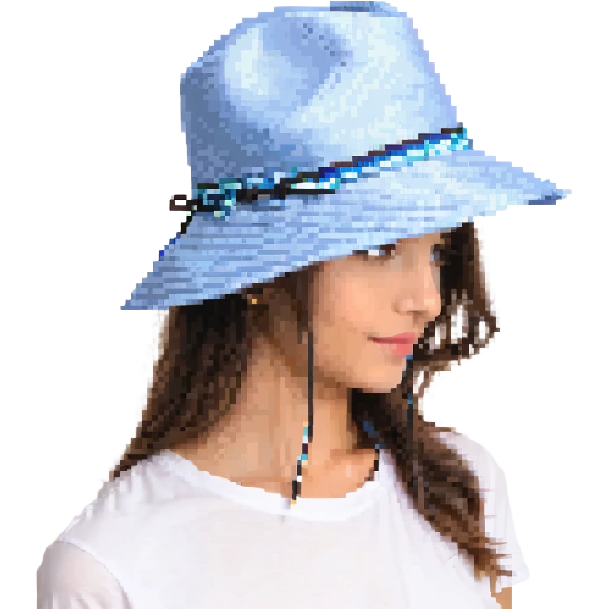 Синяя панамка со шнурком, no background emoji
