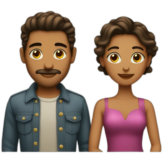 Enamorados hombre y mujer emoji