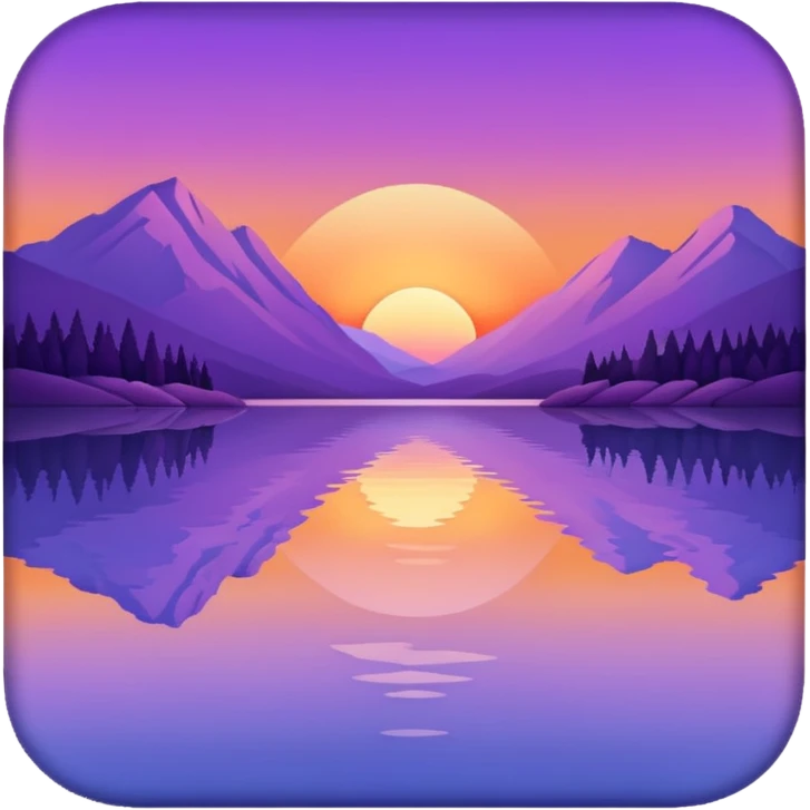 lake sunset emoji