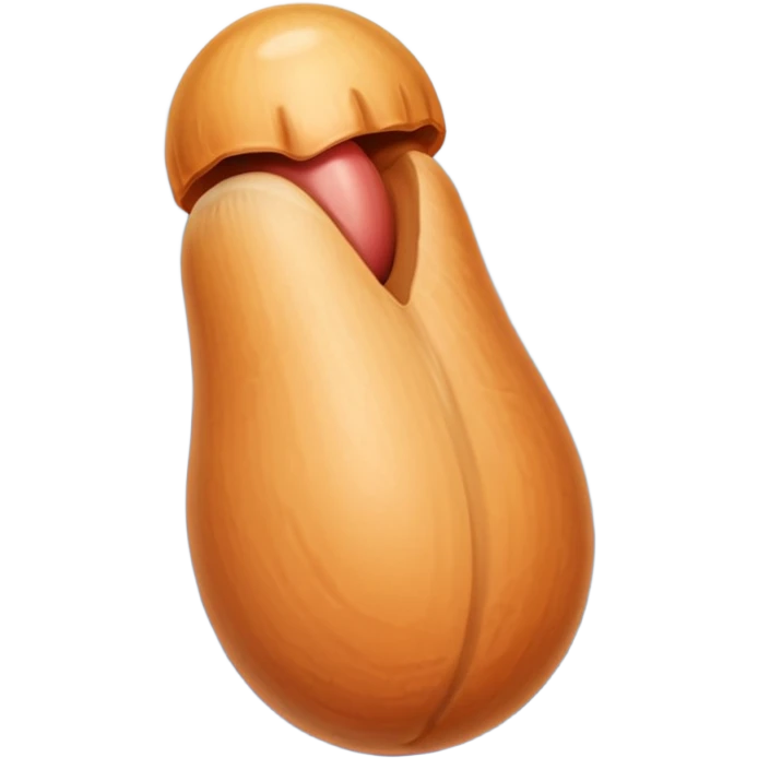 Realistic penis with no face and round balls emoji