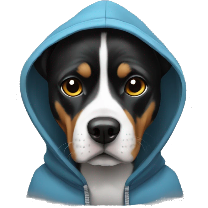 Dog rothweiler in hoodie  emoji