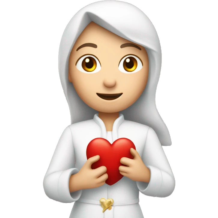 Nikolausfrau mit Herz im Arm emoji