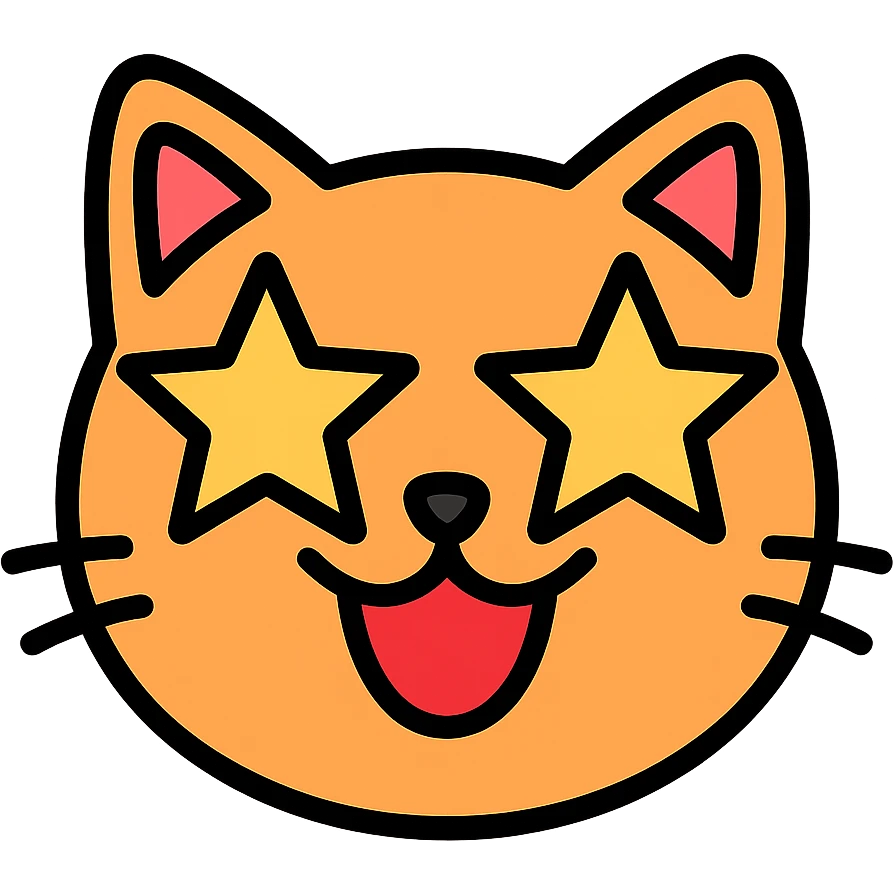 cat with star eyes emoji
