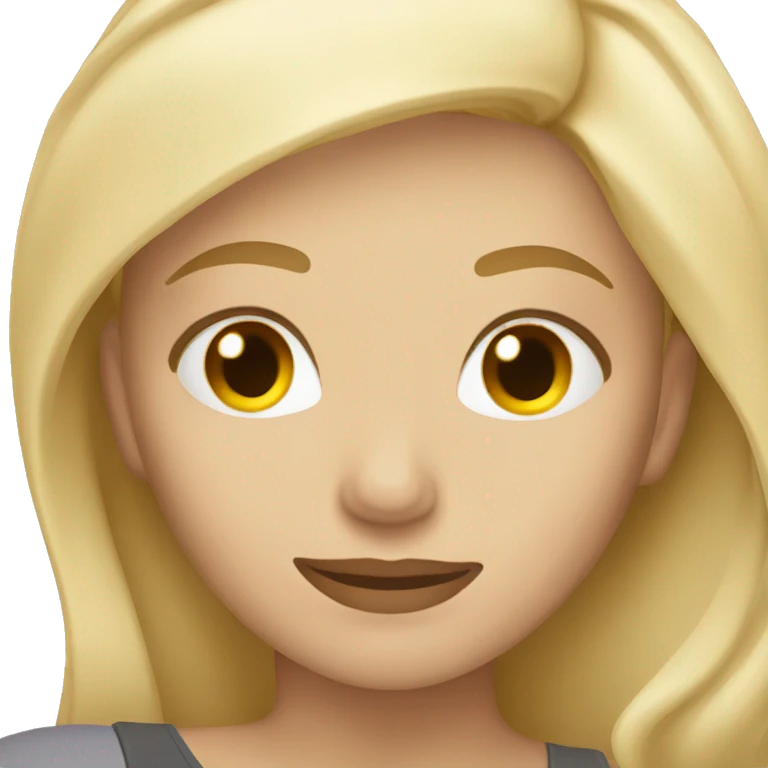 Woman with blond hair lying in back on ground emoji