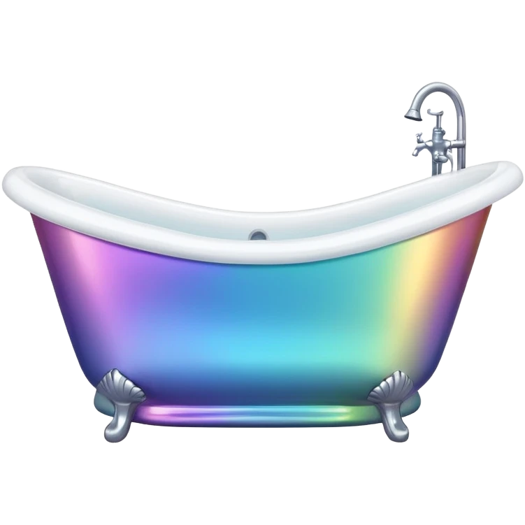 Iridescent bathtub emoji