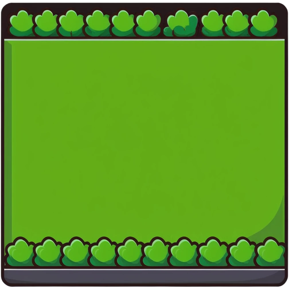hedge bush trimmed into shape emoji
