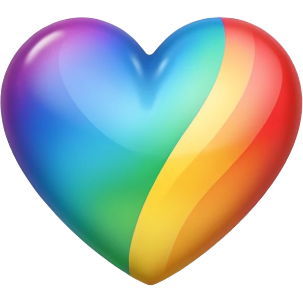 Corazon de arcoiris emoji