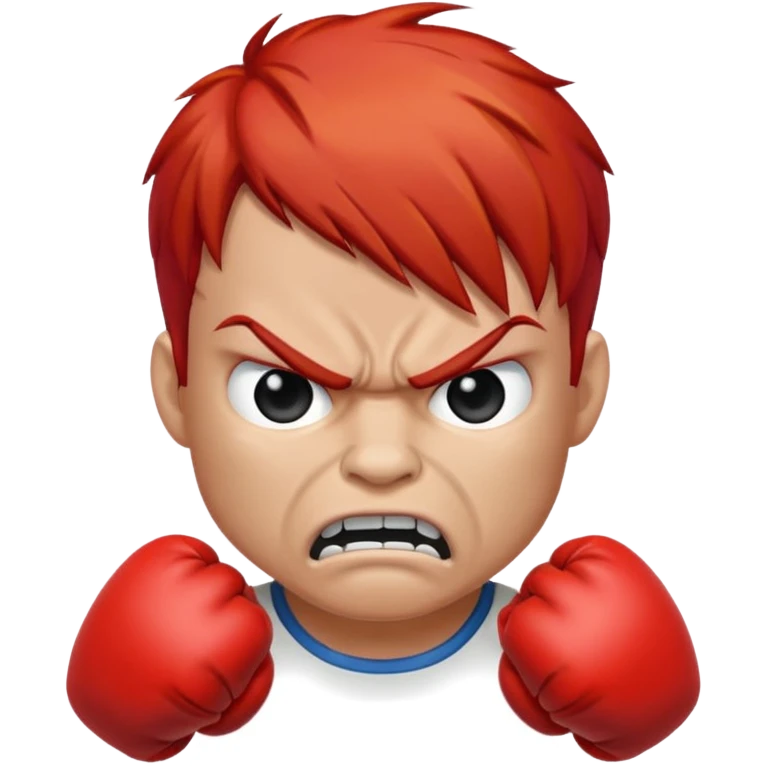 red hair angry boxer  emoji