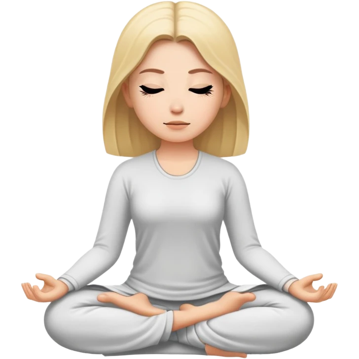 White girl  meditating emoji