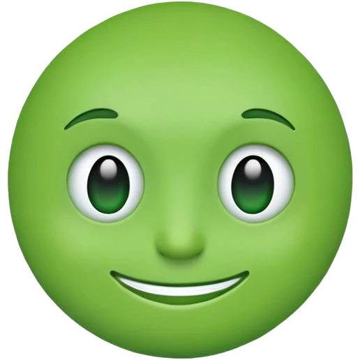 green face emoji with smile emoji
