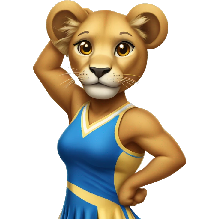 Lioness as a Cheerleader emoji