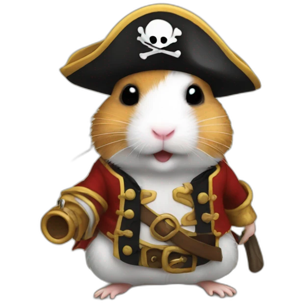 pirate hamster emoji