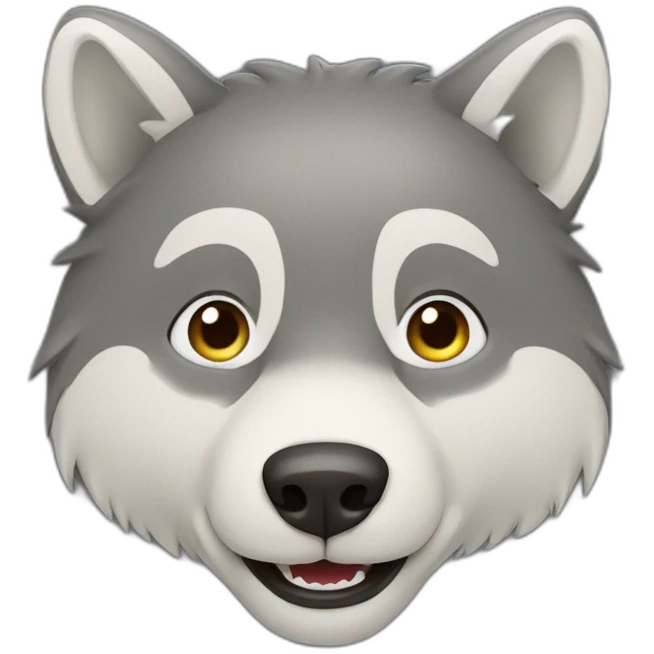 bear- grey wolf - smile emoji