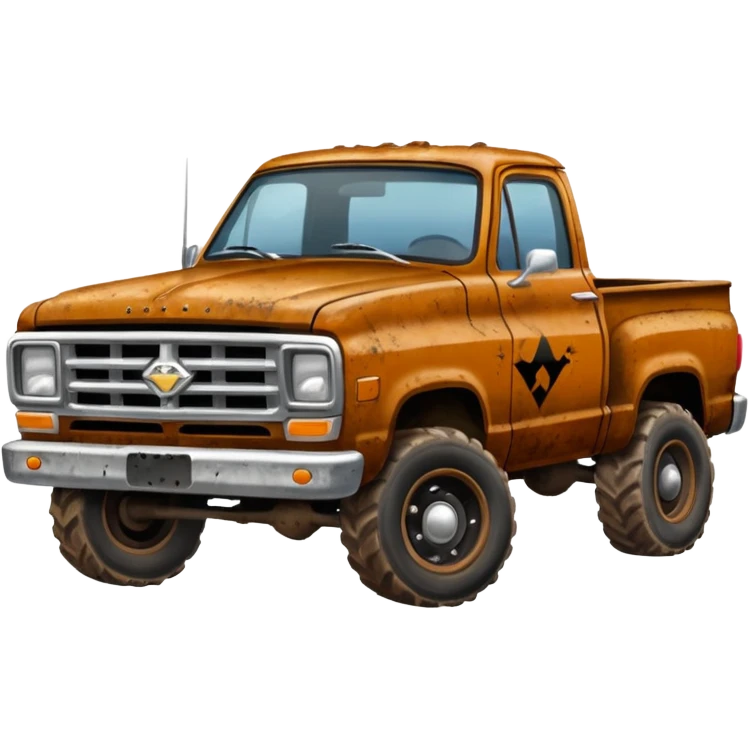demolition derby pickup truck emoji