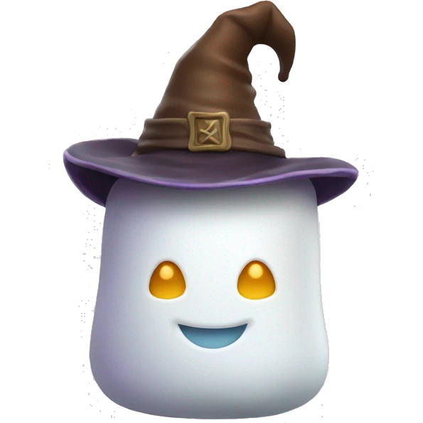 marshmallow with wizard hat emoji