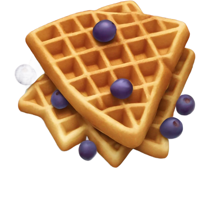 Waffle with grapes emoji