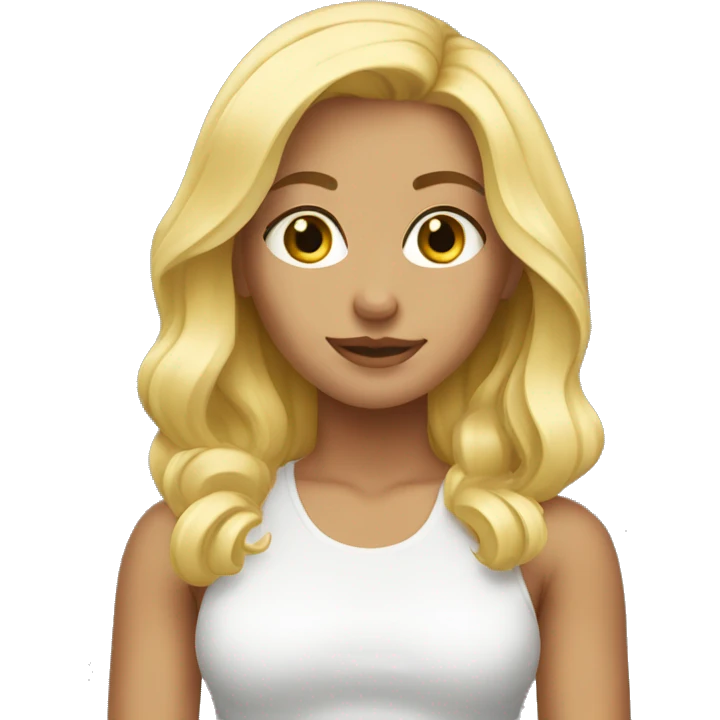 Blonde fit girl emoji