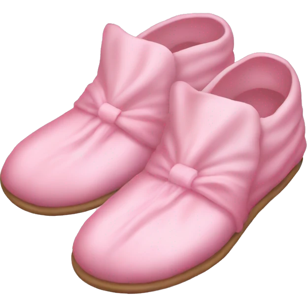 Light pink silk slippers and robe emoji