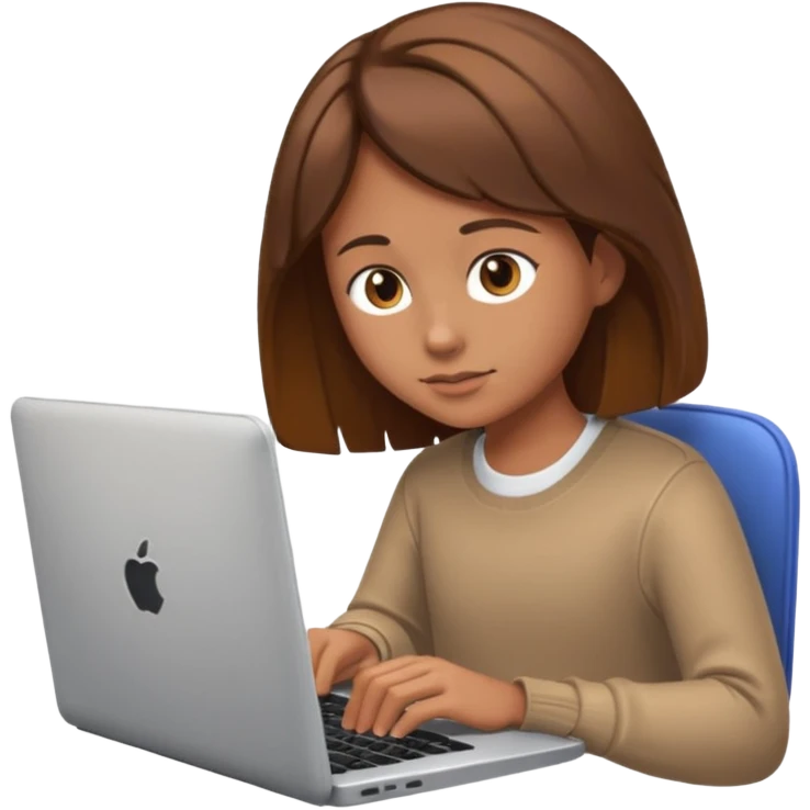 A person typing/creating content/art/influence/communicator/storyteller  emoji