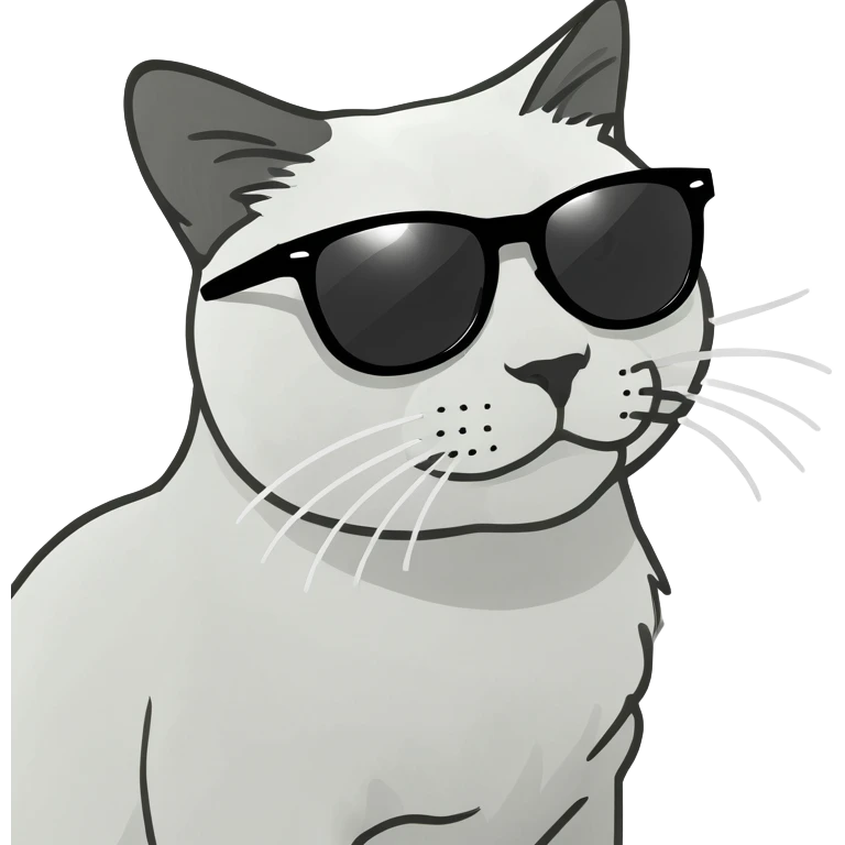 Cat with sunglasses emoji