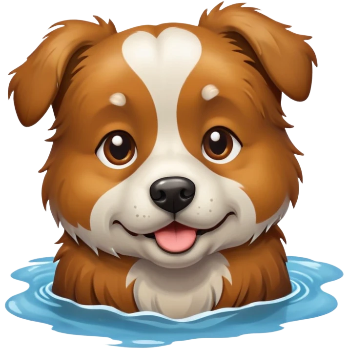 Dog in a river emoji