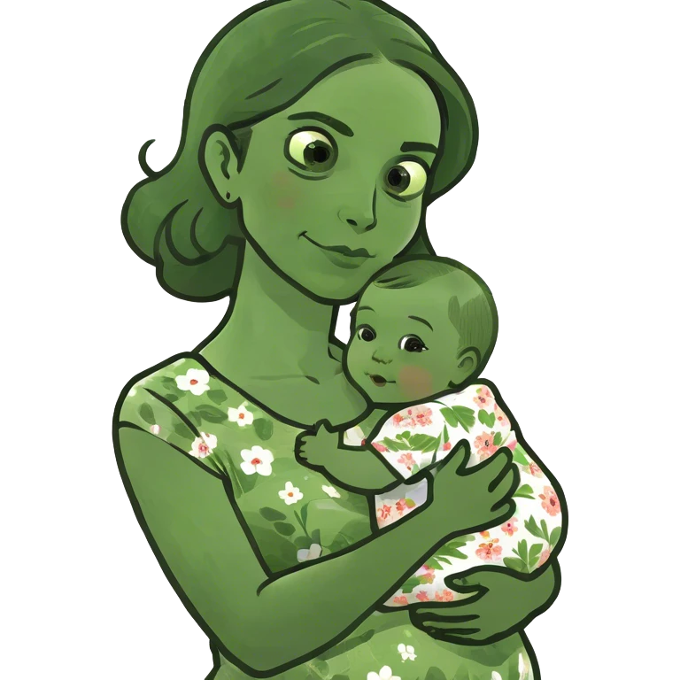 Mom throwing baby in a garbage bin emoji
