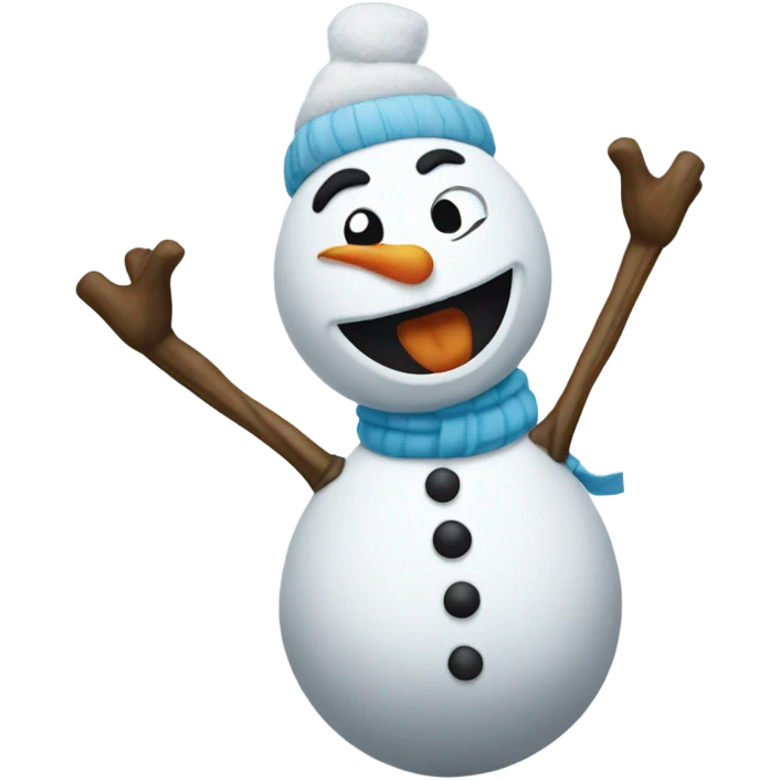 Snowman twerking emoji