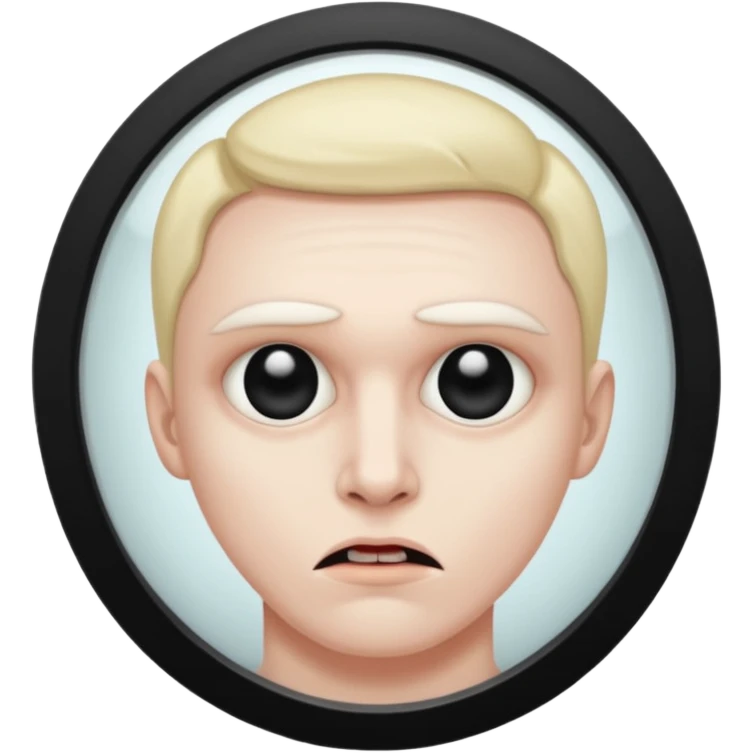 Spooky killer on mirror emoji