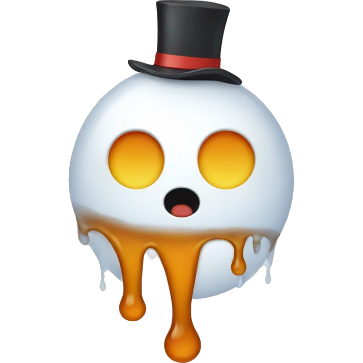 Snowman melting emoji