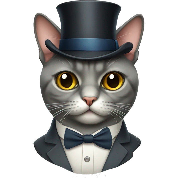British cat with monocle emoji