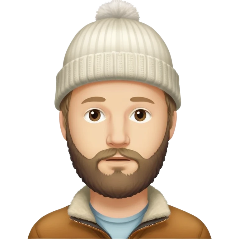 Justin Vernon of Bon Iver with beard and winter hat emoji