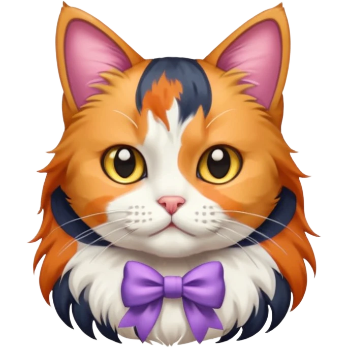 GATITA ENAMORADA CON UN MOÑO emoji