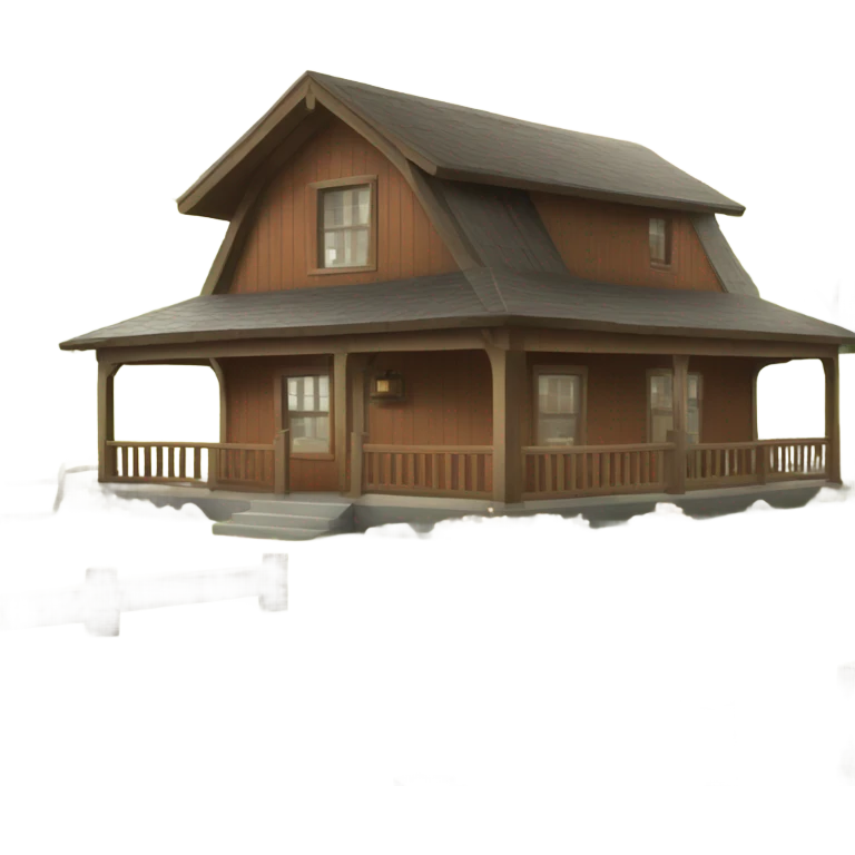 Ranch house on the countryside emoji
