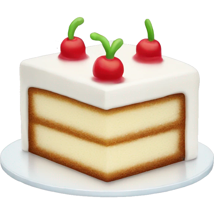 A piece of white cake emoji