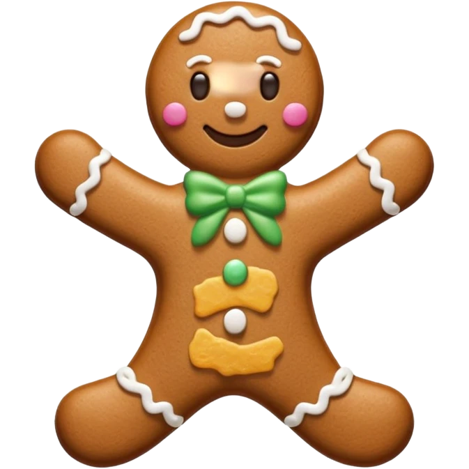 Gingerbread stylized emoji