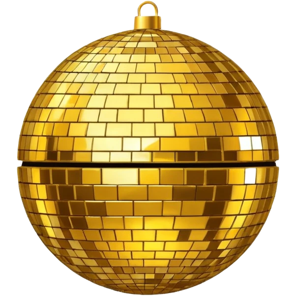 A golden discobal  emoji