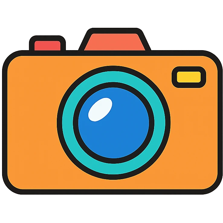camera color outline icon style emoji