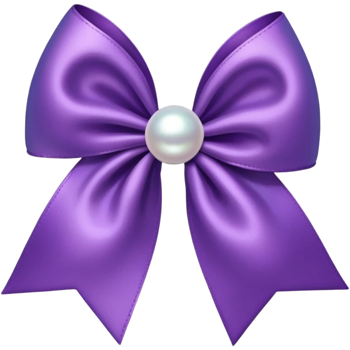 Purple bow with pearl emoji