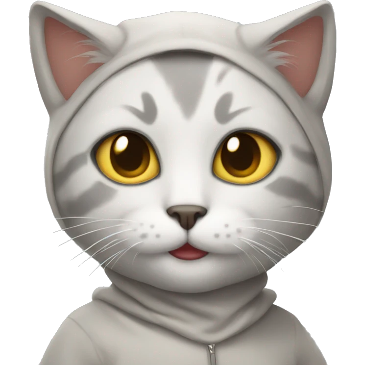 Cat wearing cat costume  emoji