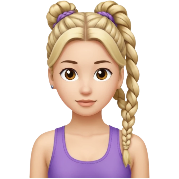 just hair braided hair tail one piece emoji